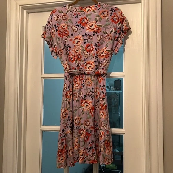 Takara🌺Floral V-Neck Midi Dress - Multicolor SzM~ Like New☀️🎉 - Picture 2 of 6